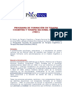 Información Programa de Formación Psicoterapeuta.