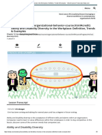 Ability and Disability Diversity in The Workplace - Definition, Trends & Examples - Video & Lesson Transcript - Study