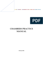 Chambers Practice Manual - FEBRUARY 2016