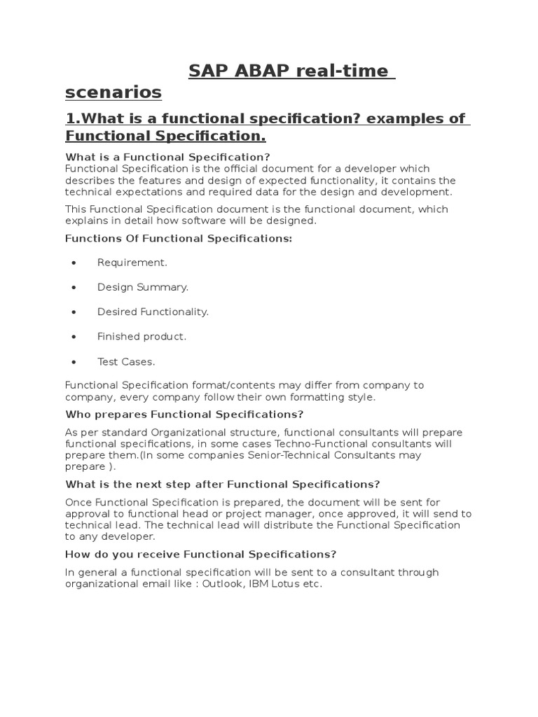 1.SAP ABAP Real Scenario | PDF | Software Development Process ...
