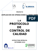 Documents.mx Setiembre 2012 10 Protocolo de Control de Calidad Estructura Metalica Proyecto