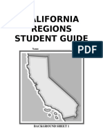 California Regions Student Guide: Background Sheet 1