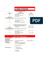 Schedule and Duties