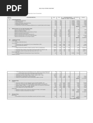 Bill of Quantities