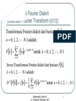 Transformasi Fourier Diskrit (Discrete Fourier Transform (D.F.T) )