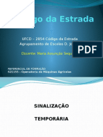 Sinalização temporária obras estradas