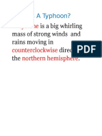 A Is A Big Whirling Mass of Strong Winds and Rains Moving in Direction in The