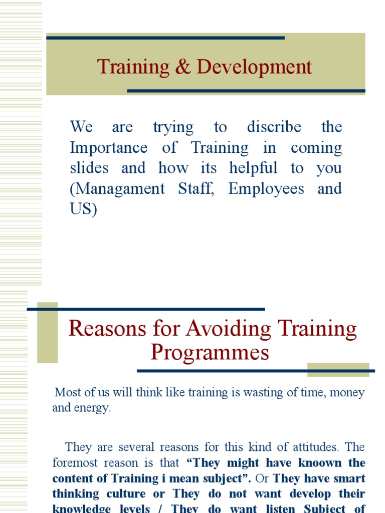 Importance of Training for Organizations | PDF | Goal | Action (Philosophy)