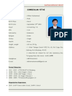 Curriculum Vitae: Daftar Riwayat Hidup