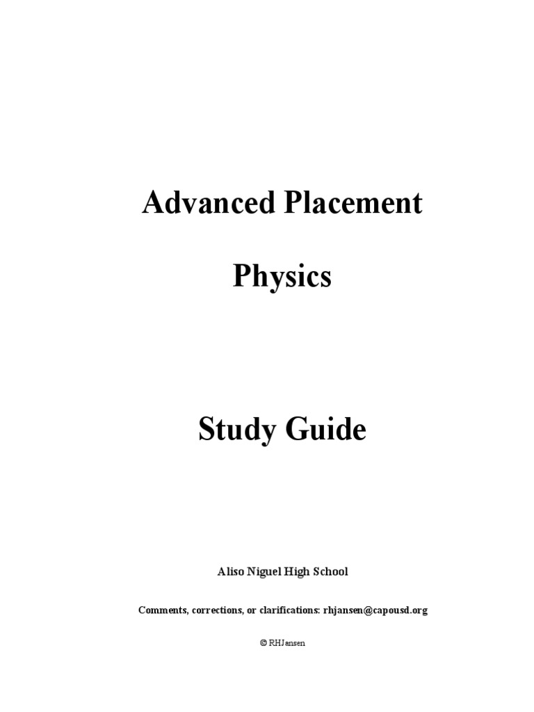 AP Physics Study Guide | PDF | Force | Euclidean Vector