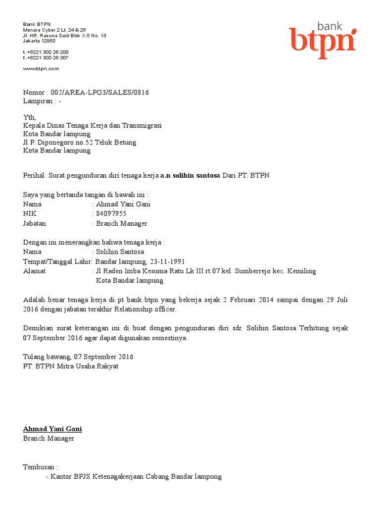 Yuk Simak Contoh Surat Pengunduran Diri Bank Btpn {Paling Baru|Paling Lengkap|Paling Update|Paling Bagus})}}