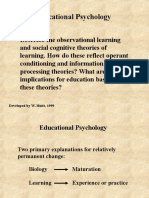 Educational Psychology: Developed by W. Huitt, 1999