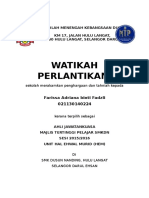 Watikah Perlantikan MTP