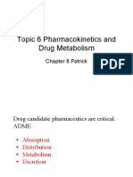 Topic 6 Pharmacokinetics and Drug Metabolism: Chapter 8 Patrick