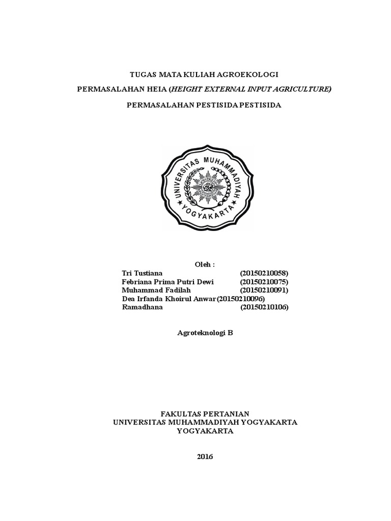 Permasalahan HEIA (High External Input Agriculture) PDF