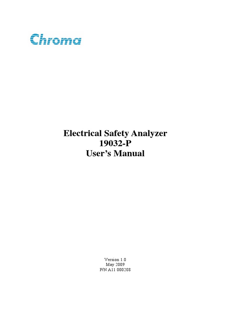 Chroma 19032p | PDF | High Voltage | Electrical Connector