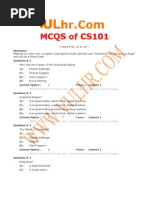 Download CS101 MCQs Lecture 1-10 by Taimoor Sultan SN32622071 doc pdf