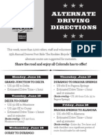 Updated Ride the Rockies Alternate Driving Directions