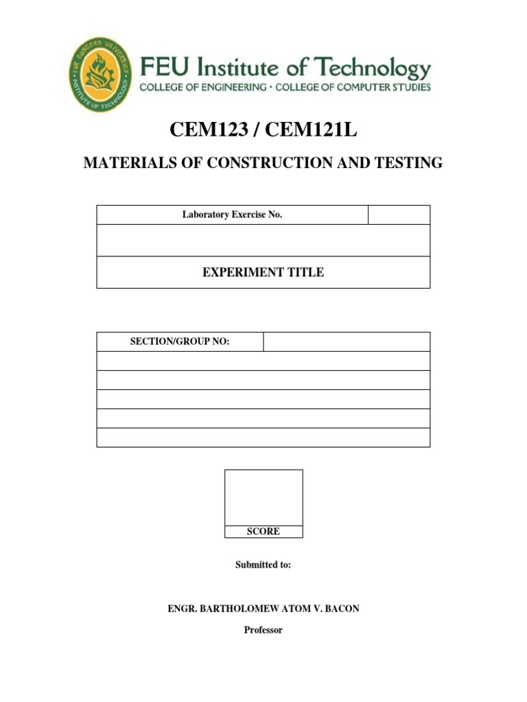 Materials Testing Lab Exercise Guide | PDF | Science