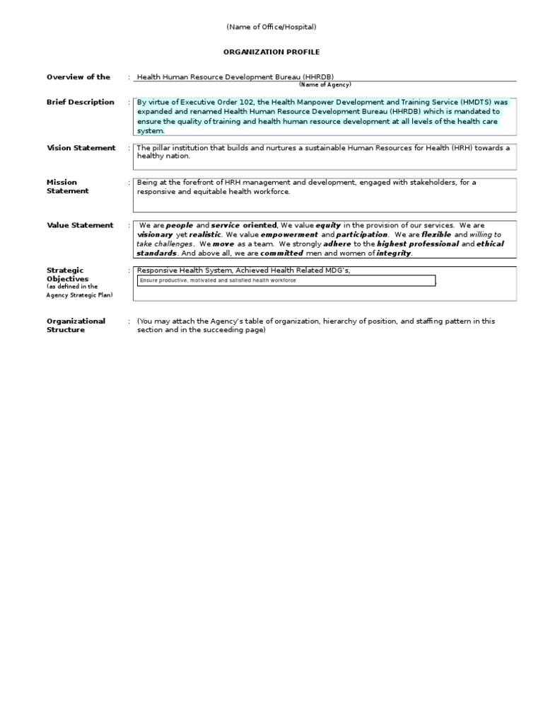 Health Human Resource Development Profile | PDF | Career & Growth