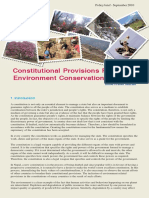 Constitutional Provisions Related to Environment Conservation 