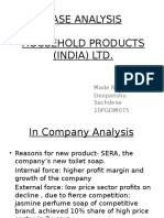 Case Analysis Household Products (India) LTD.: Made By: Deepanshu Sachdeva 10PGDM075