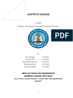 Gastritis Disease: A Paper This Paper Is Presented To Fulfill English Language's Assignment
