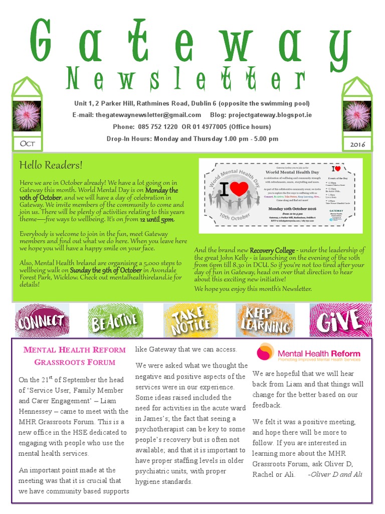 Gateway House October 2016 Newsletter | PDF | Icing (Food) | Cakes