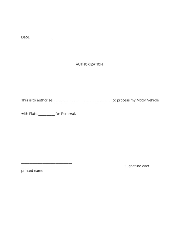 Vehicle Renewal and Transfer Authorization | PDF