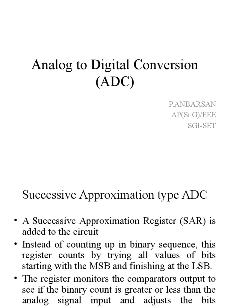 Analog To Digital Converter PDF