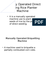 Manually Operated Direct Seeding Rice Planter Machine