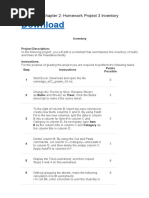 GO - Excel Chapter 2 Homework Project 3 Inventory