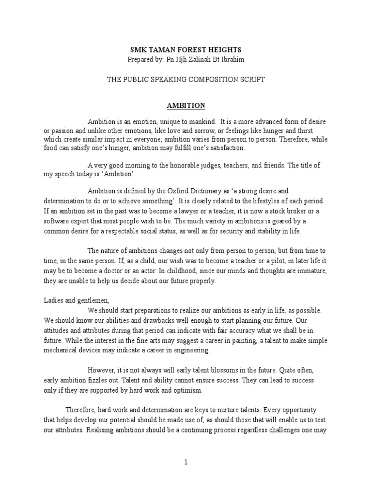 Duet speech scripts picture