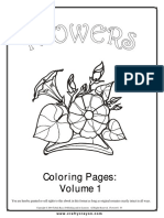 Flowers Coloring Pages Vol 1