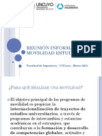 Reunion Informativa Programas de Movilidad Estudiantil Marzo 2015