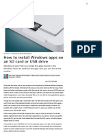 How To Install Windows Store Apps On An SD Card or USB Drive