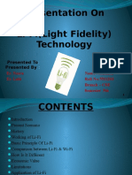 Presentation On Li-Fi (Light Fidelity) Technology: Presented To Presented by