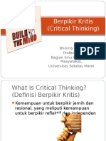 Berpikir Kritis-Prof Bhisma Murti