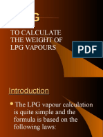 Calculate LPG Vapour Weight Using Gas Laws