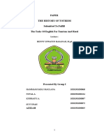 Paper The History of Tourism Submitted To Fulfill The Tasks of English For Tourism and Hotel