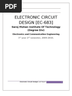 Electronics Circuit Design Lab