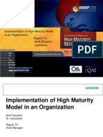 CMMI High Maturity Best Practices HMBP 2010: Implementation of High Maturity Model in An Organization by Rajesh TV and Amit Chauhan