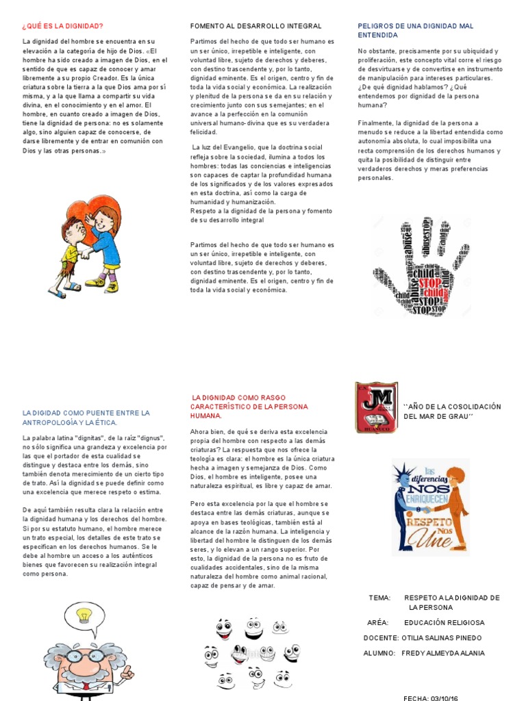Qué Es La Dignidad de la persona Dignidad Derechos humanos