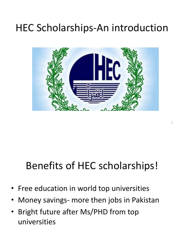 HEC Scholarships-An Introduction | PDF
