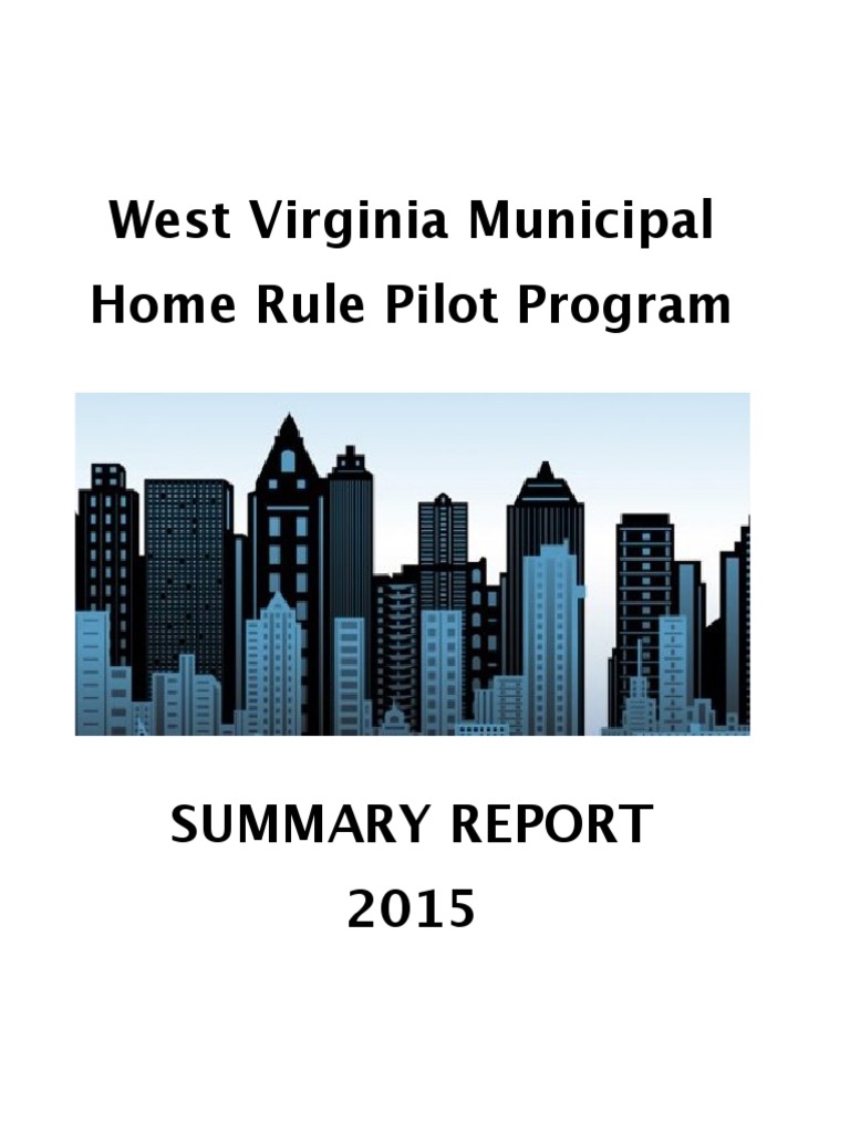 2015 Home Rule Summary Report PDF Foreclosure West Virginia