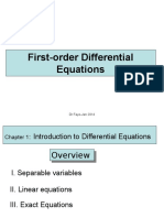 First-Order Differential Equations: DR Faye-Jan 2014