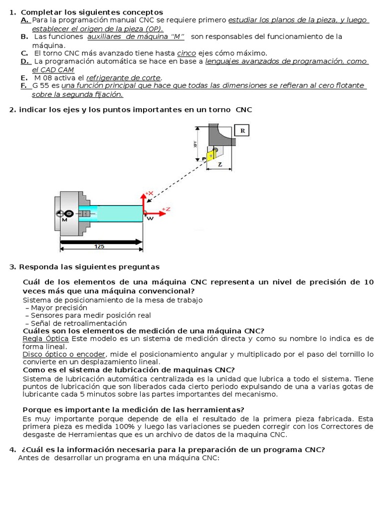 Ejemplos de Programación CNC | PDF | Informática