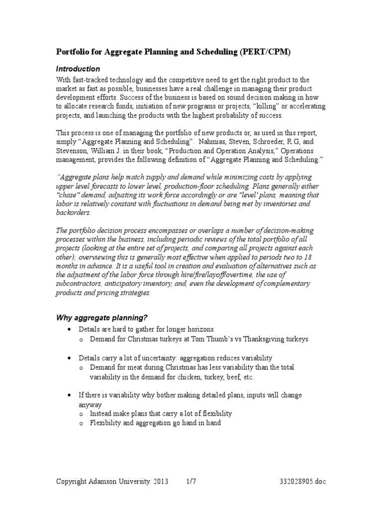 Aggregate Planning and Scheduling | PDF | Inventory | Production And ...