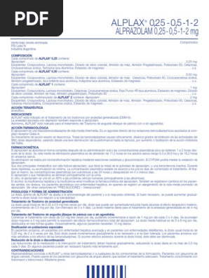 Alplax 1 Alprazolam 1mg