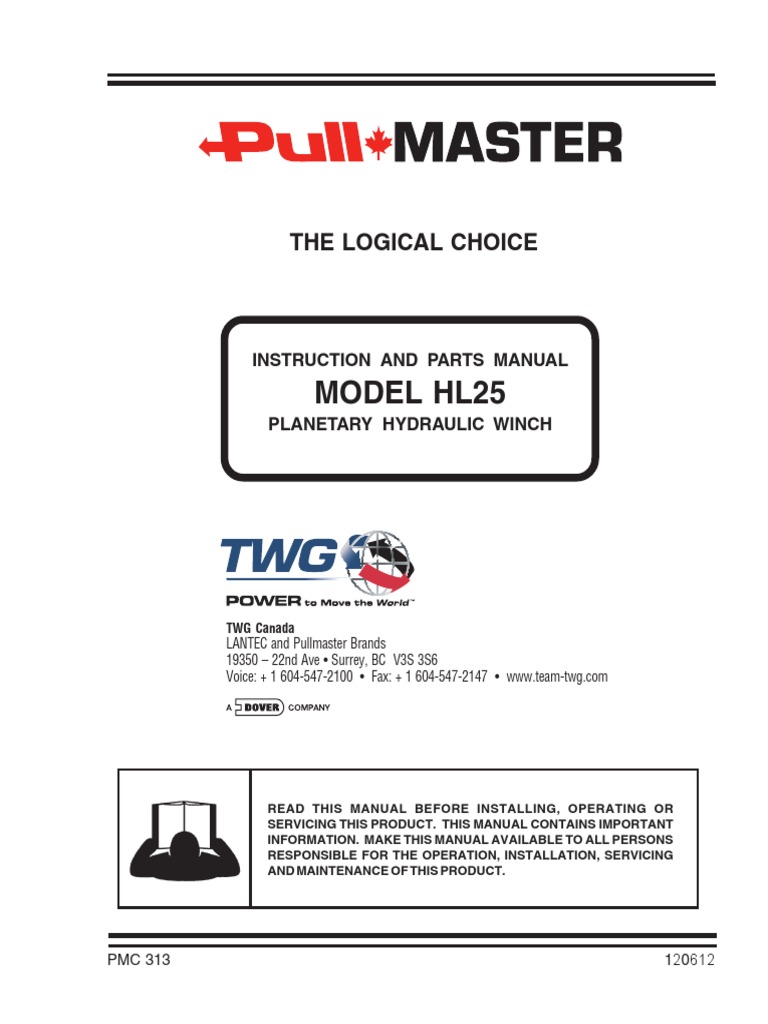 Planetary Winch Shop Manual